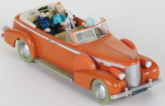 Voiture Tintin 1/43è #015 - Le Taxi Cadillac Fleetwood de New Delhi "Tintin au Tibet" (1960)
