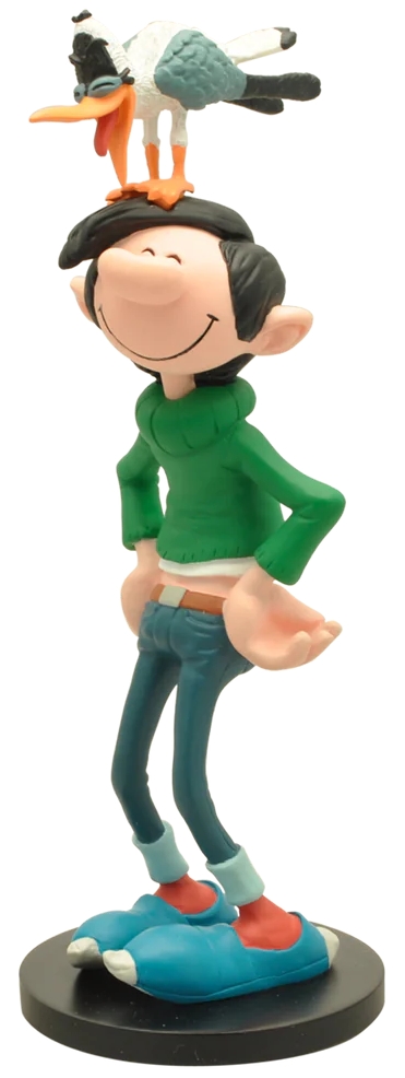 Figurine résine Gaston - Collectoys - Avec la mouette