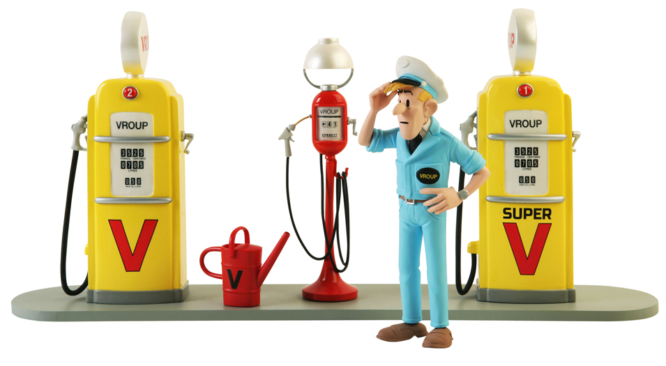 Figurine résine - Le Garage de Franquin Spirou & Fantasio - La Station service VROUP