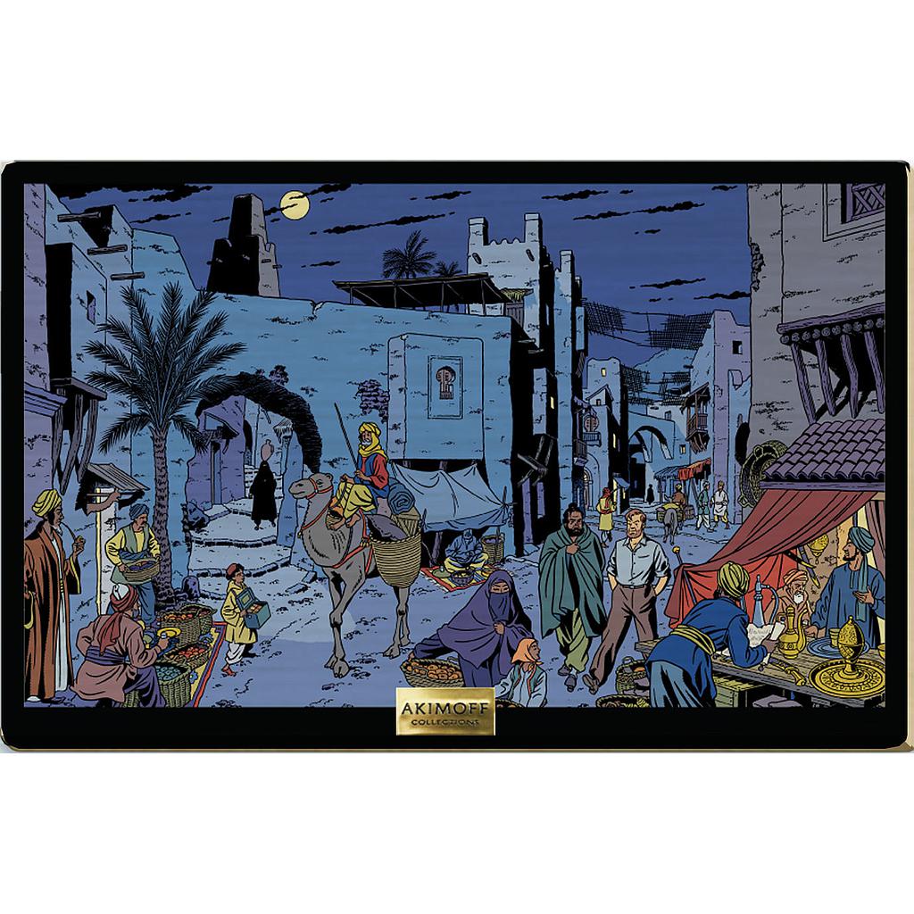 Tableau en bois Blake & Mortimer - T28 Le dernier Espadon - Mortimer & Nasir à Turbat