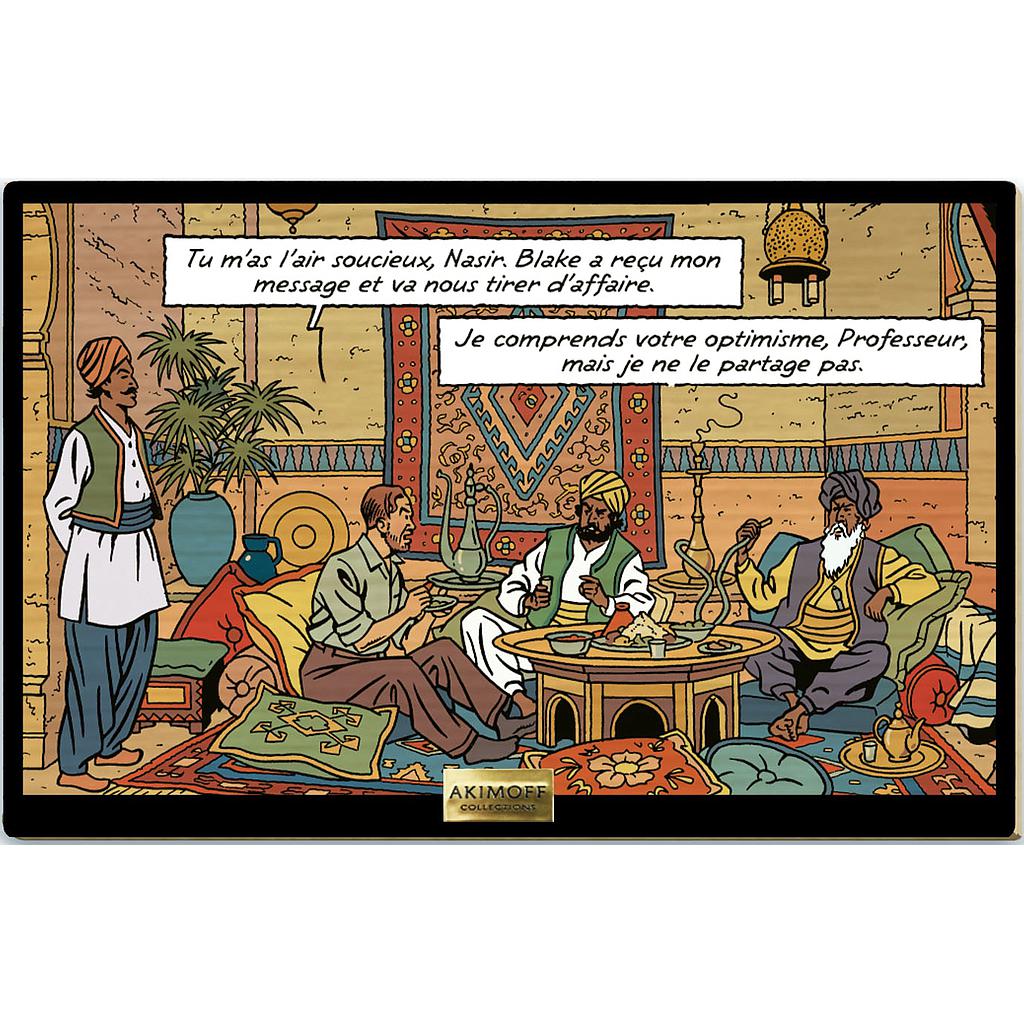 Tableau en bois Blake & Mortimer - T28 Le dernier espadon - Un copieux déjeuner