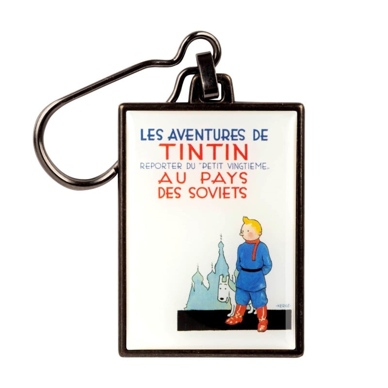 Tintin Porte-clé métal - Couverture T01 Au pays des Soviets N/B