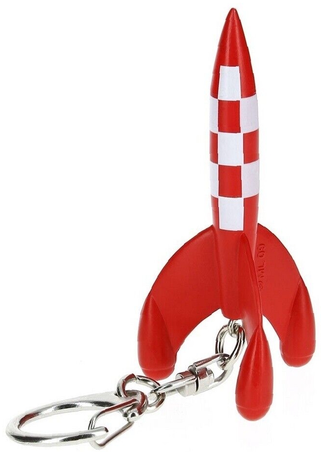 Figurine porte-clé PVC Tintin - Fusée lunaire