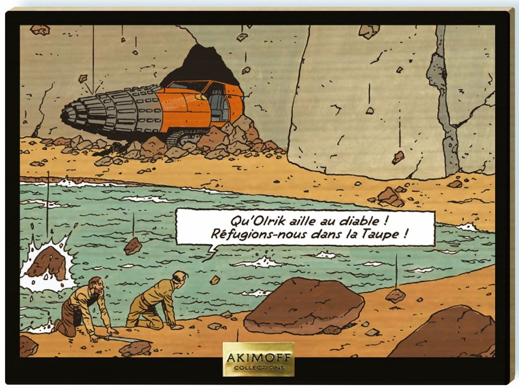Tableau en bois Blake & Mortimer - T30 Signé Olrik - La taupe