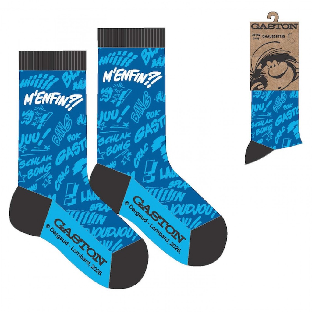 Paire de chaussettes Gaston Lagaffe - Bleue