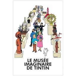 Poster Hergé sous boîte carton - Le musée imaginaire de Tintin (40x60)