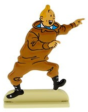 Figurine métal Tintin en relief – Le trésor de Rackham Le Rouge