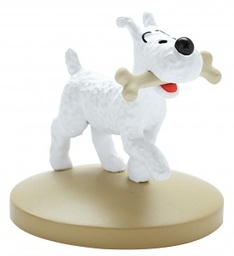 Figurine résine Tintin - #006 - Milou promène son os