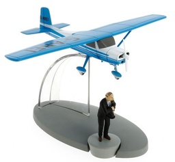 Avion Tintin #23 - L'avion bleu de Müller - L'île noire + Dupond