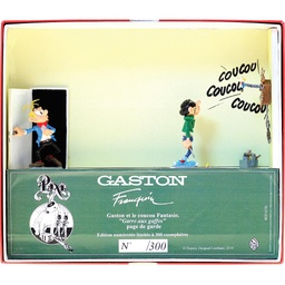 Figurine métal Gaston - Les inventions - Le coucou Fantasio (avec décor) (Pixi)