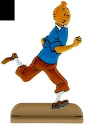 Figurine métal Tintin en relief – Tintin court dans les bijoux de la Castafiore