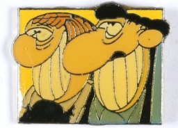 Pin’s Les Bidochon - Tête de Robert et Raymonde Bidochon (coul.)