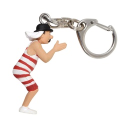 Figurine porte-clé PVC Tintin - Dupond baigneur (6 cm)