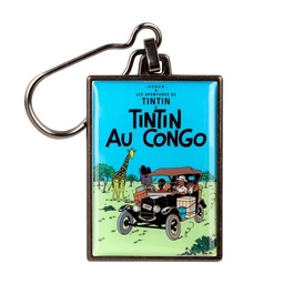 Tintin Porte-clé métal - Couverture T02 Au Congo Couleurs