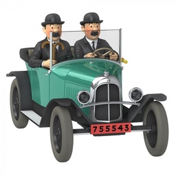 Voiture Tintin 1/24è #027 La Citroën 5CV "trèfle" des Dupondt / Au pays de l'or noir