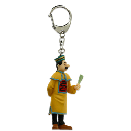 Figurine porte-clé PVC Tintin - Dupond chinois éventail fermé (8 cm)