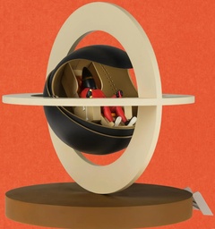 Figurine résine Blake & Mortimer - Le chronoscaphe - Mortimer en combinaison rouge (LMZ)