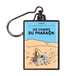 Tintin Porte-clé métal - Couverture T04 Les cigares du Pharaon N/B colorisée