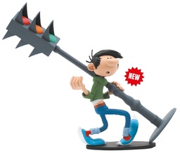 Figurine résine Gaston - Les inventions : Le feu tricolore (Collectoys)