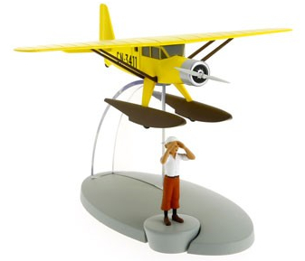 Avion Tintin #01 - L'hydravion jaune CN-3411 - Le crabe aux pinces d'or + Tintin