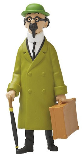 Figurine PVC Tintin - Tournesol valise 8,5cm