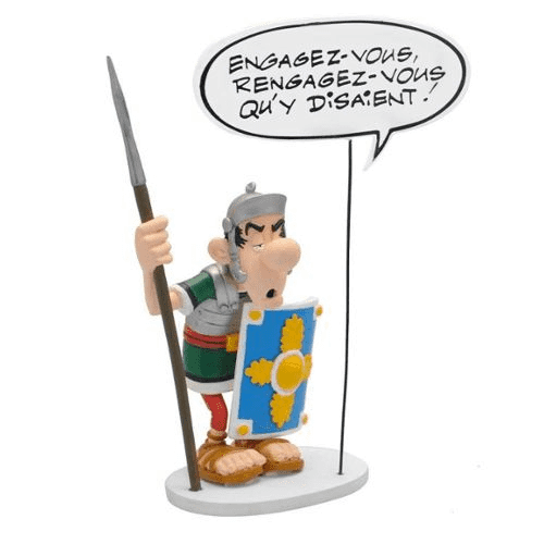 Figurine résine Astérix - Coll. Bulles - Légionnaire romain "Engagez-vous ..."
