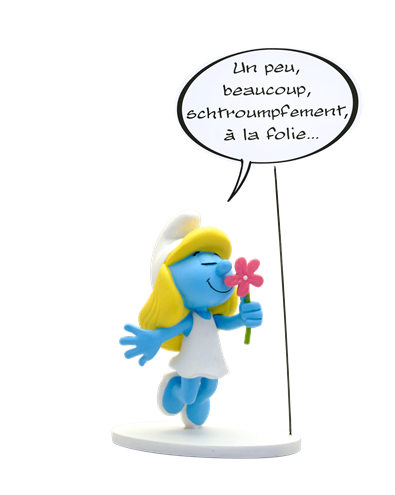 Figurine résine Les Schtroumpfs : Coll bulles "Un peu,beaucoup,..." (Collectoys)