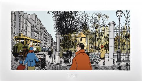 Estampe pigmentaire Tardi Nestor Burma dans le 06ème arrdt (35x60) 475ex. Numérotés