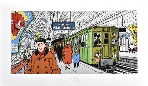 Estampe pigmentaire Tardi Nestor Burma dans le 09ème arrdt (35x60) 475ex. Numérotés