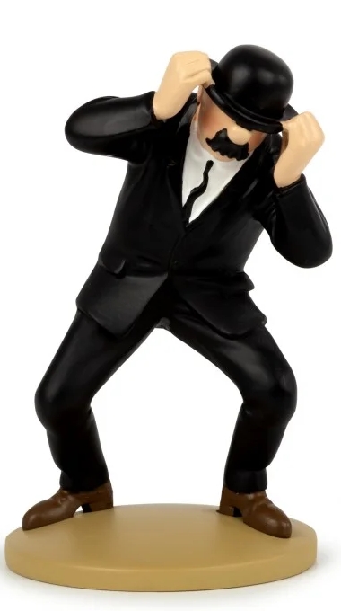 Figurine résine Tintin - #004BIS - Dupont engoncé sous son chapeau