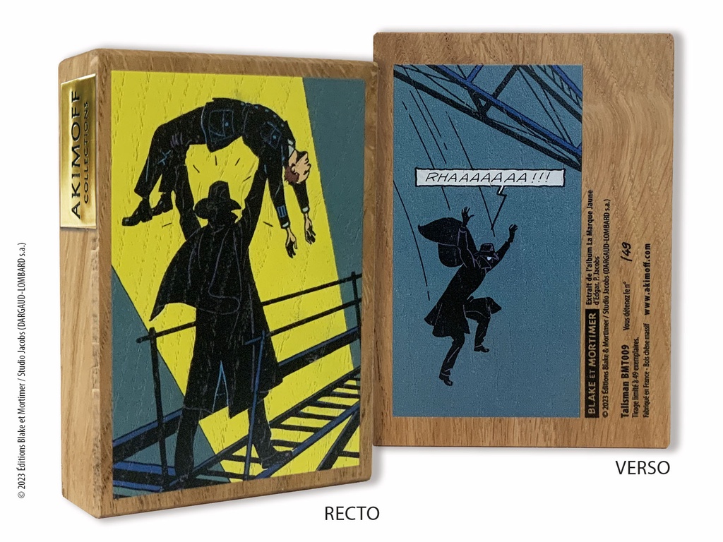 Talisman en chêne - Blake & Mortimer - T06 La marque jaune - Au sommet de la grue