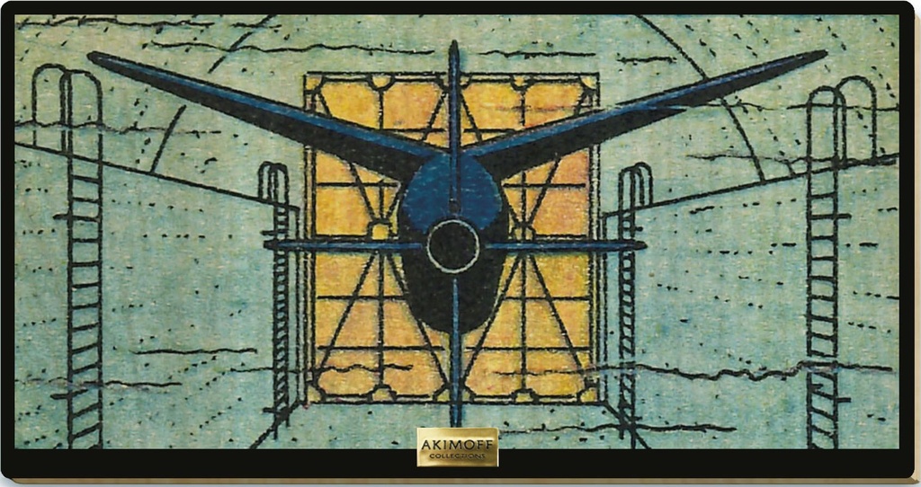 Tableau en bois Blake & Mortimer - T03 Le secret de l'Espadon - L'Espadon devant le sas