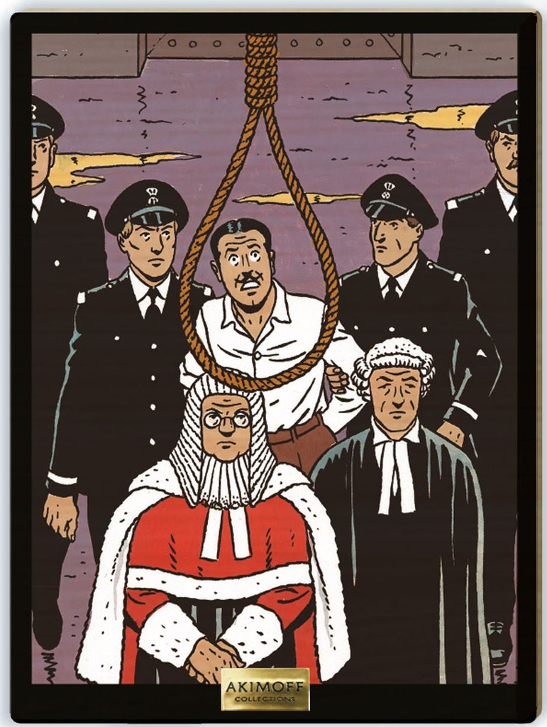 Tableau en bois Blake & Mortimer - T30 Signé Olrik - Par l'enfer, non !