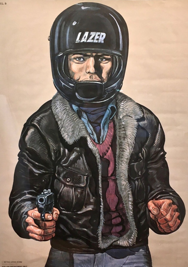 Poster - Cible PJ Liège - Denayer : Homme au casque 2