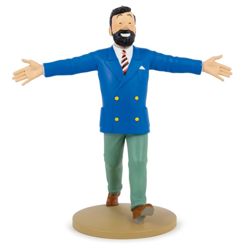 Figurine résine Tintin - #117 - Haddock en veston bleu et bras ouverts