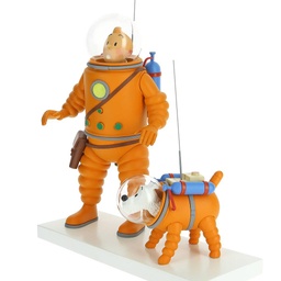 Figurine résine Tintin - Lune - Tintin et Milou