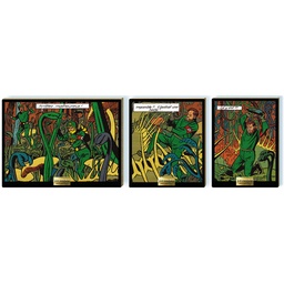 Tableau en bois Blake & Mortimer - T07 L'énigme de l'Atlantide - Les plantes carnivores (Triptyque)