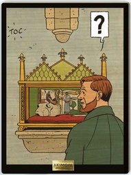 Tableau en bois Blake & Mortimer - T30 Signé Olrik - Dans l'église de Longval